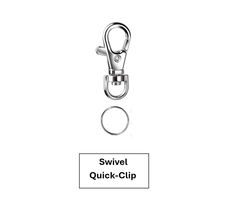 Photo of swivel quick-clip metal keyring 